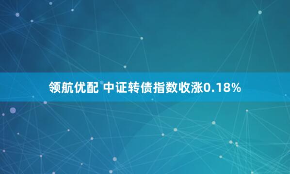 领航优配 中证转债指数收涨0.18%