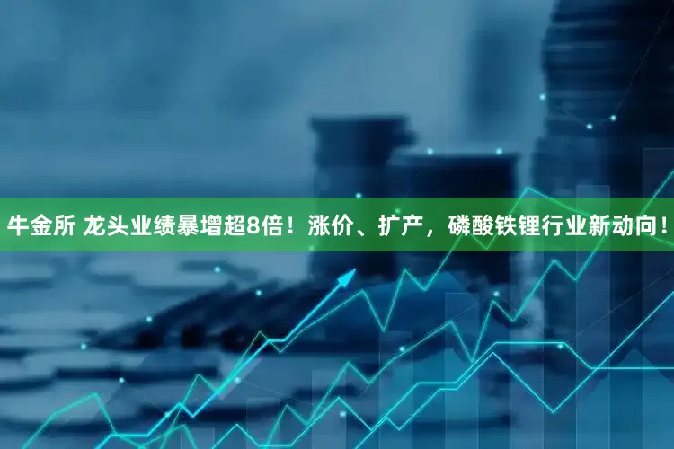 牛金所 龙头业绩暴增超8倍！涨价、扩产，磷酸铁锂行业新动向！